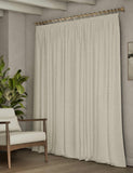Boucle pencil pleat curtains (British brand)