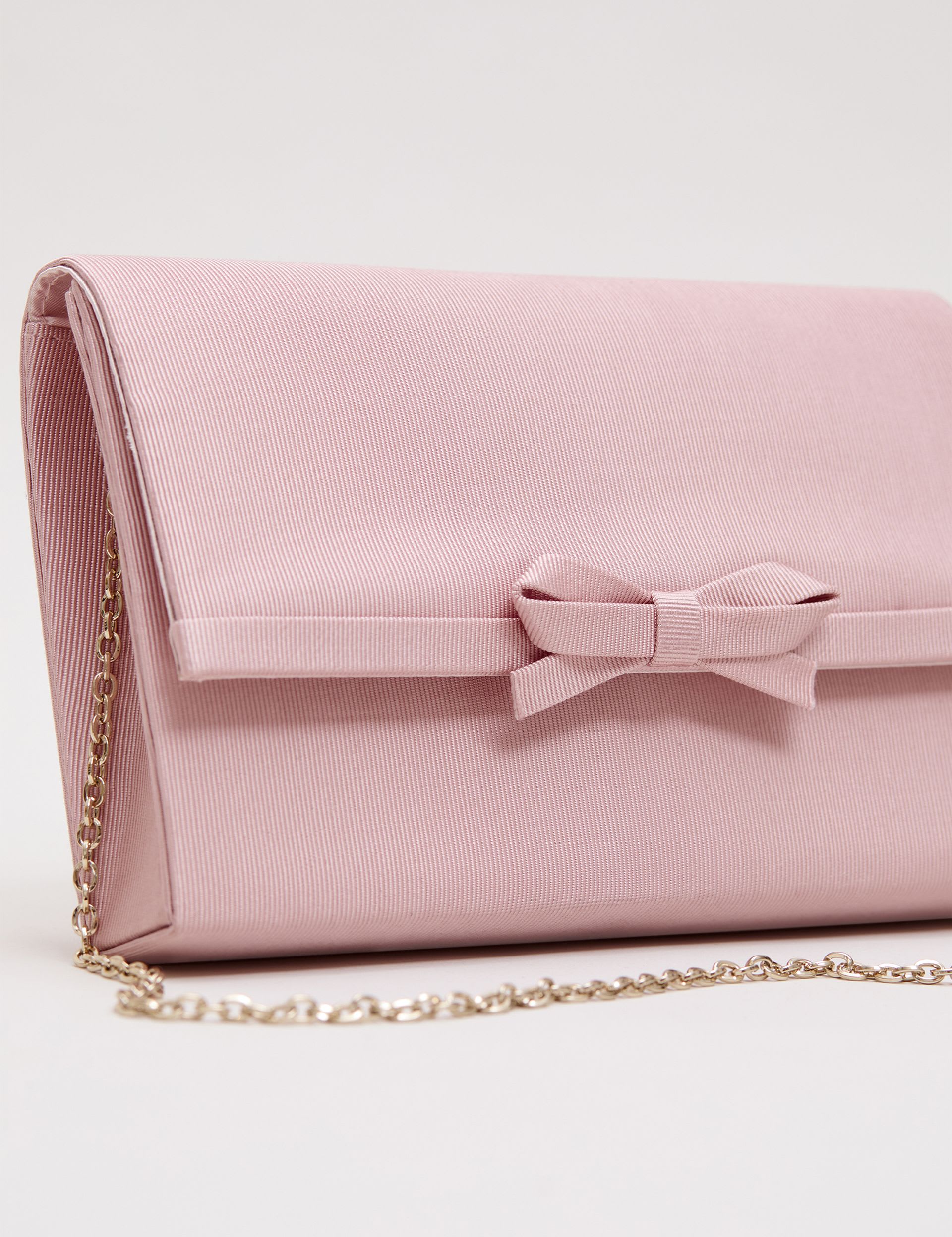 Phase Eight clutch bag with bow chain strap - British product