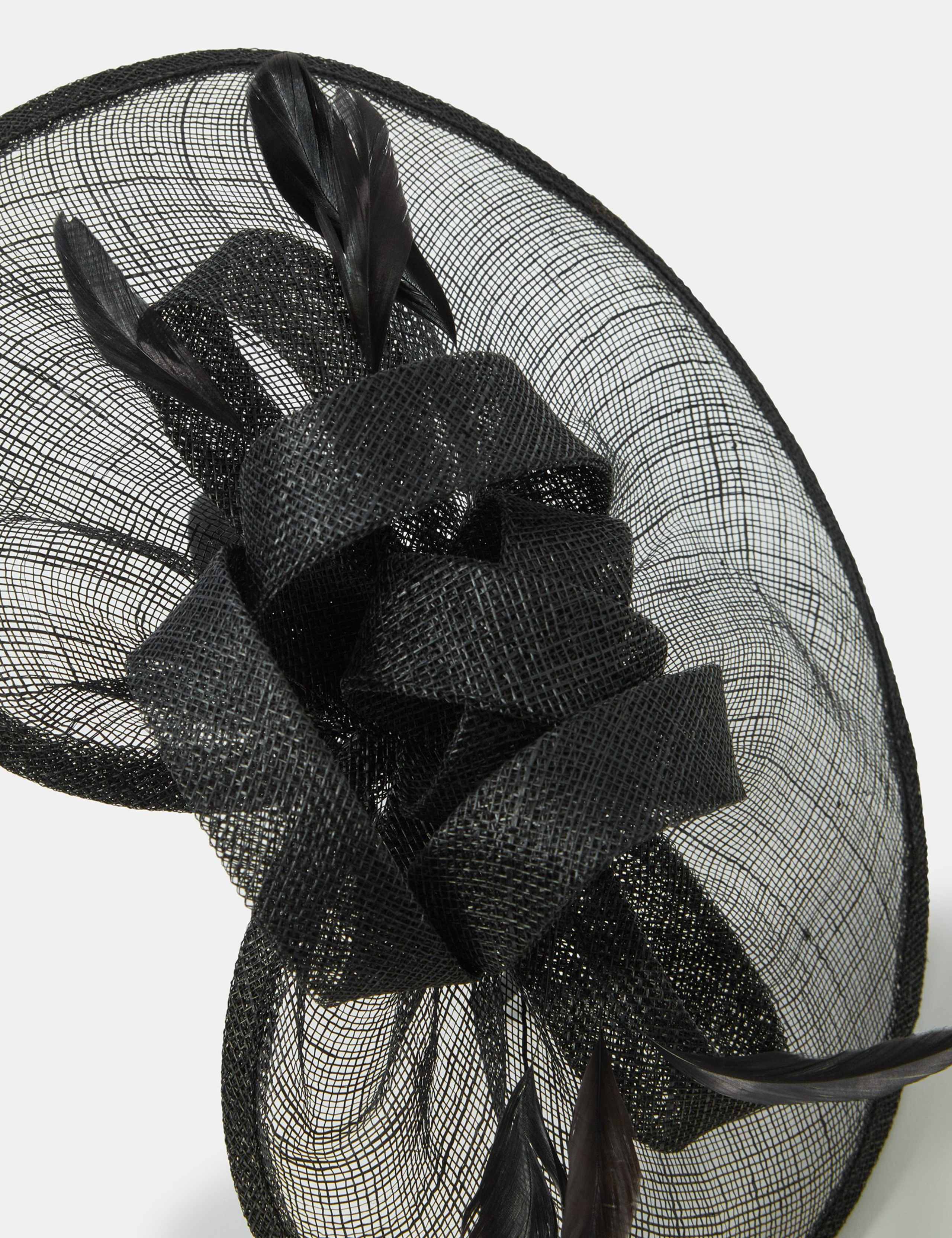 Accessorize bow feather disc fascinator headband (British brand)