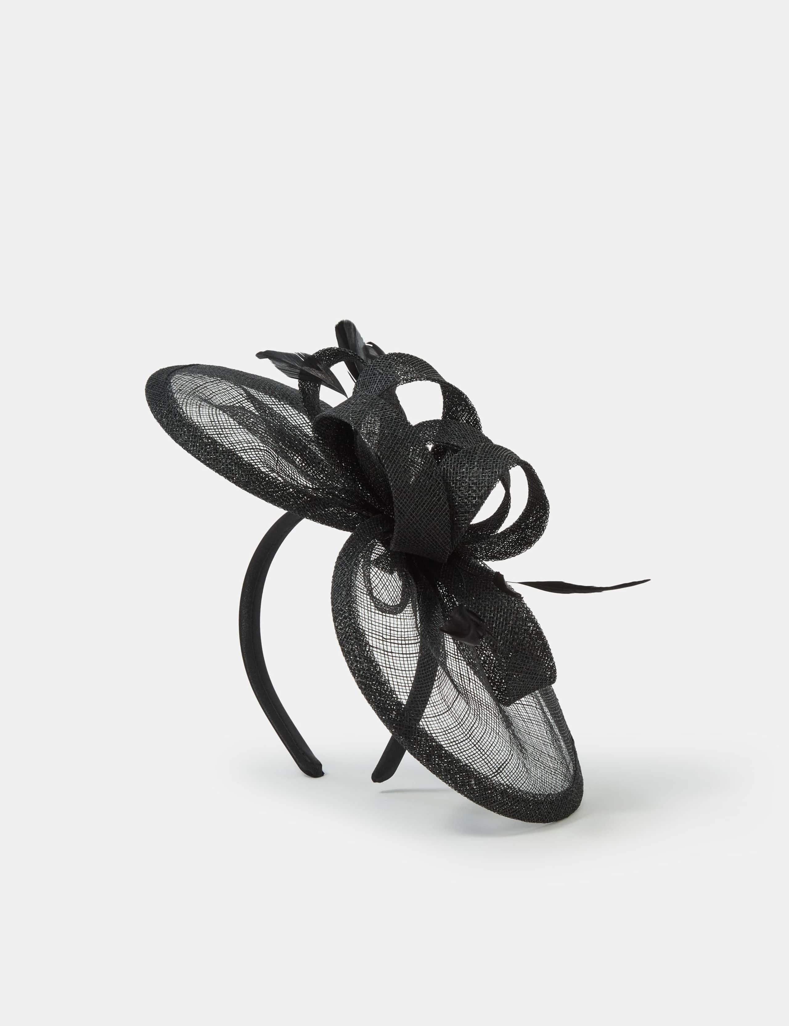 Accessorize bow feather disc fascinator headband (British brand)