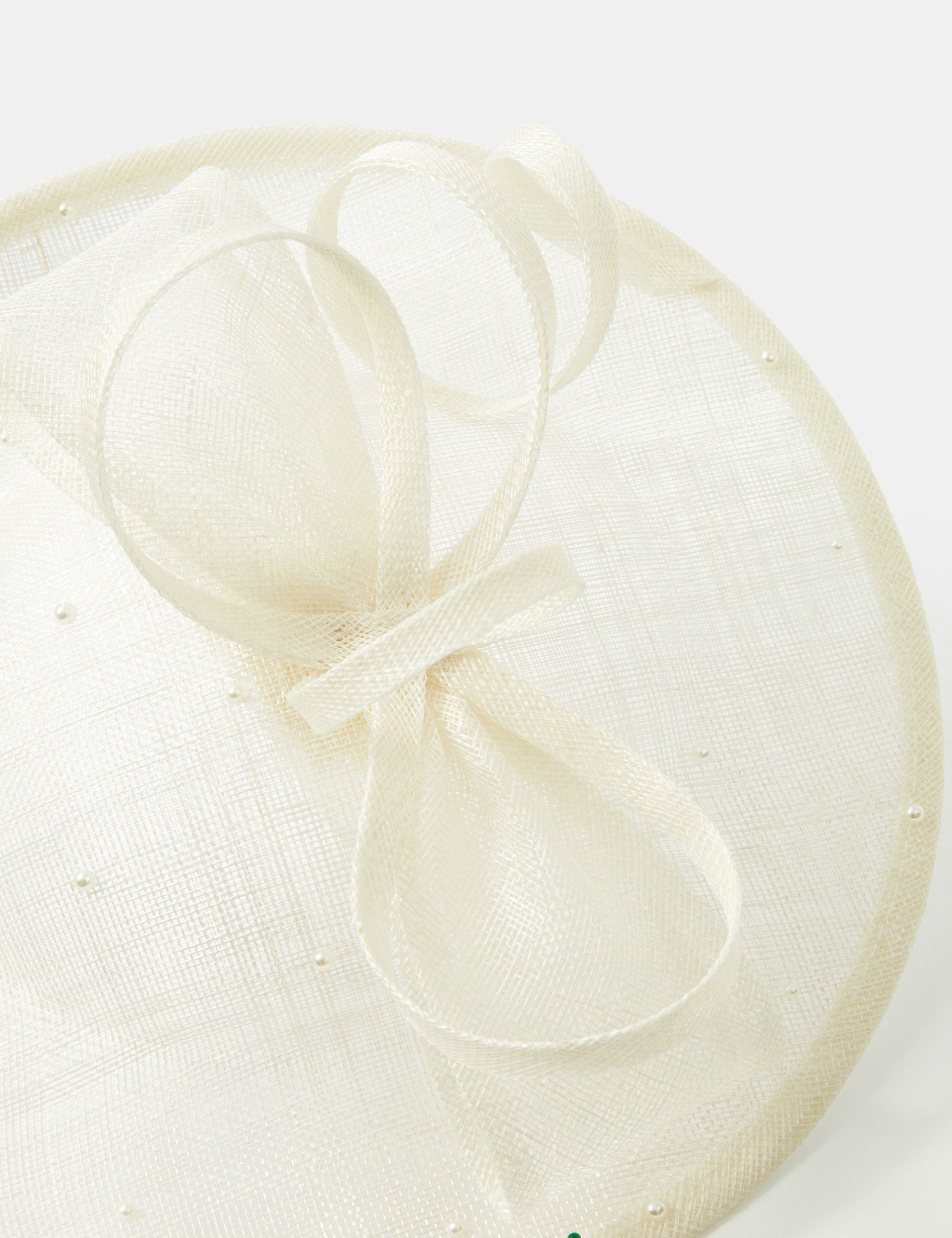 Accessorize bow pearl fascinator headpiece (British brand)