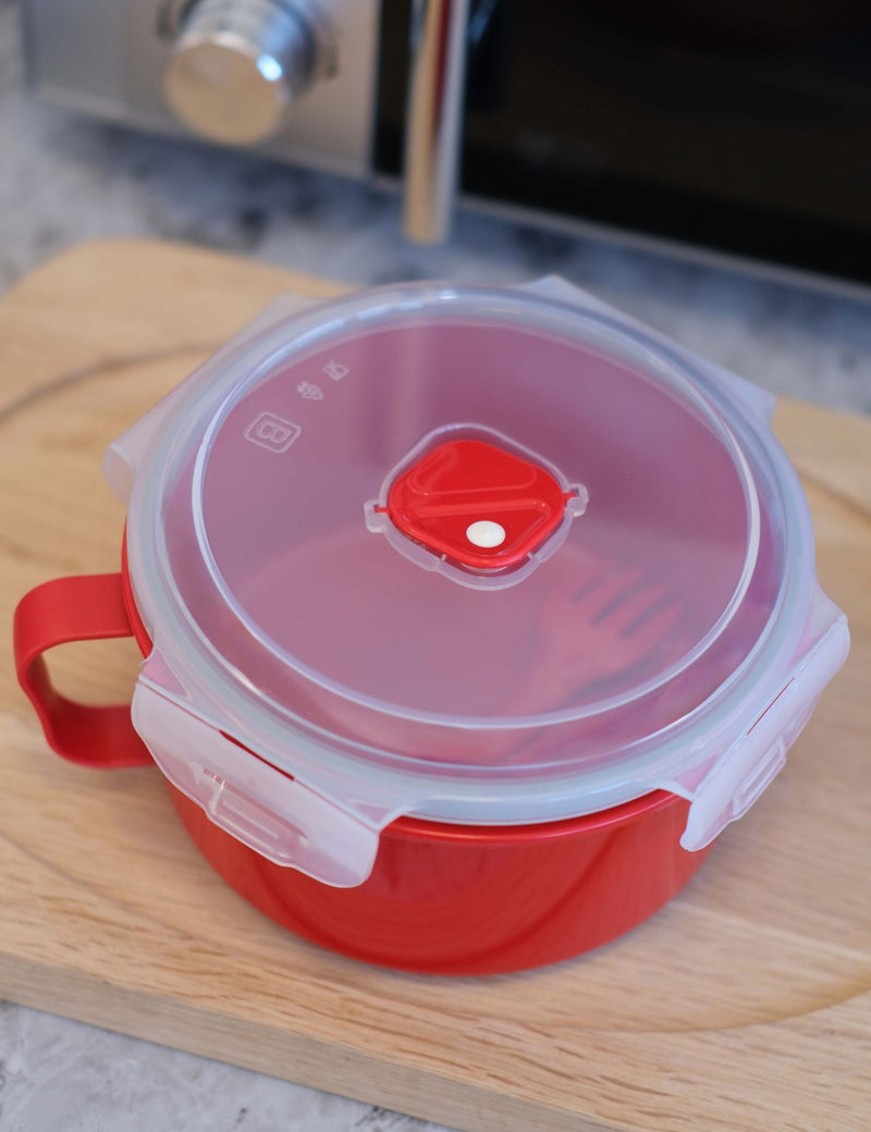 Good2Heat bowl with spork microwaveable container (British brand)