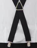 Moss black tie braces with clip-on straps, UK version