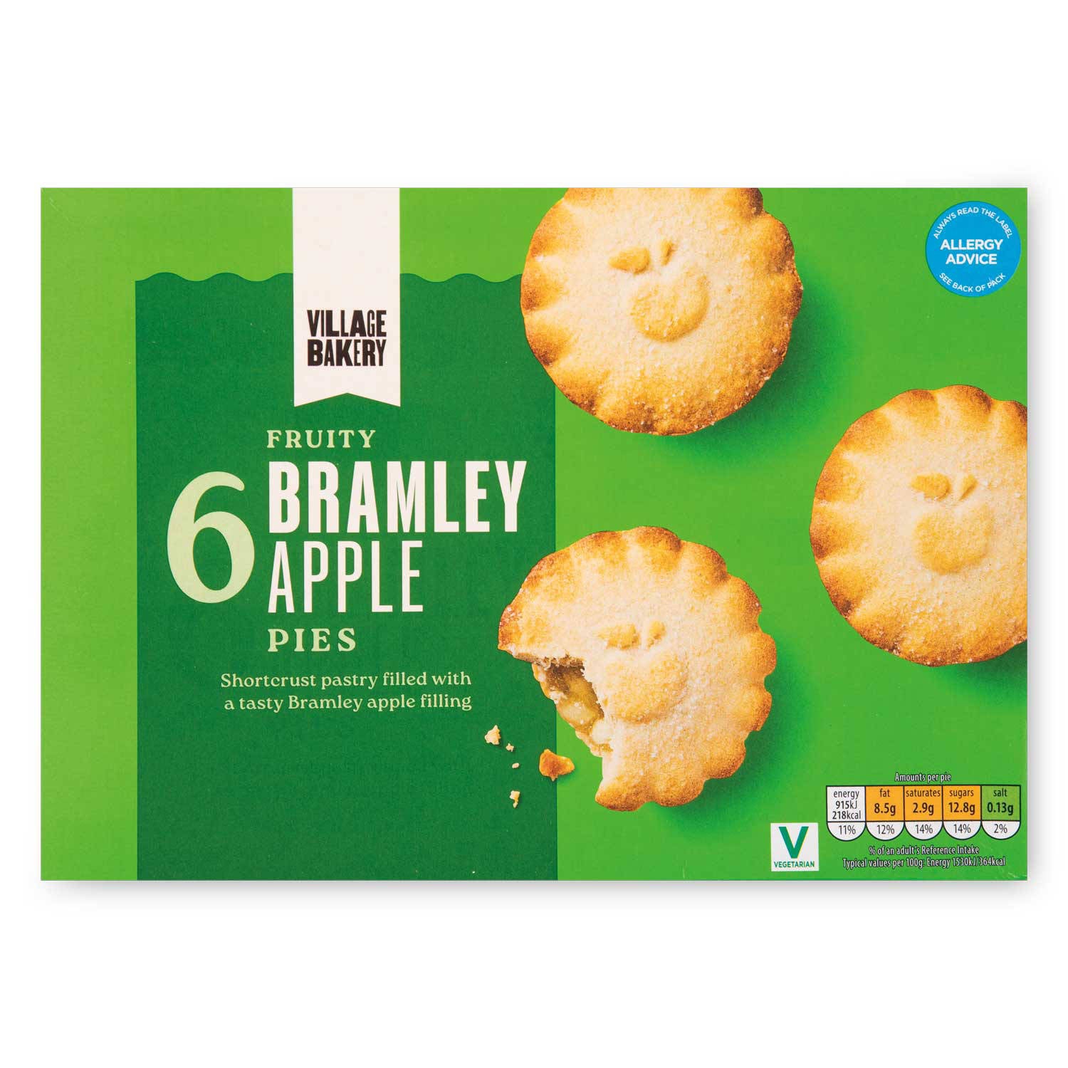 Bramley apple pies, classic dessert - British product