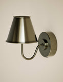 Brass rechargeable wall light with industrial style, imported from the UK