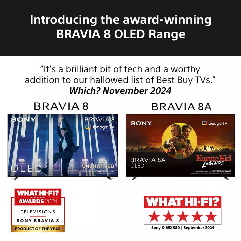 Sony Bravia 8 55-inch OLED 4K HDR Smart TV, UK version