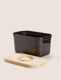 Joseph Joseph bread bin with bamboo lid, imported from the UK