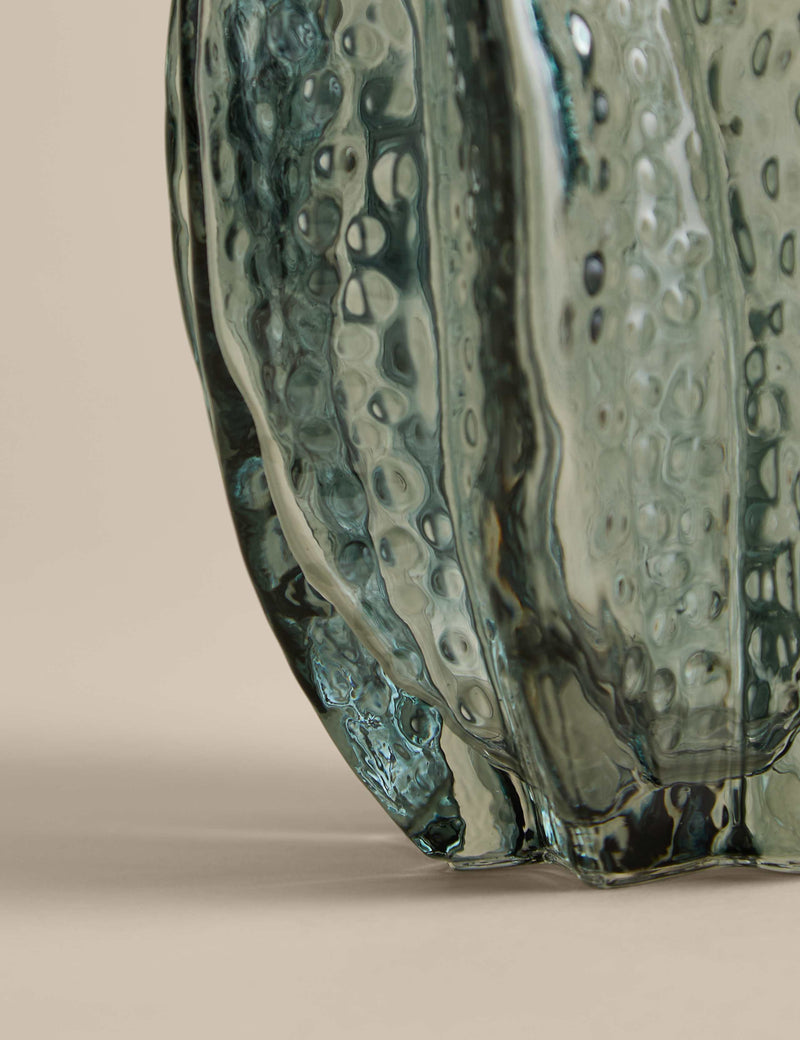 Bright Colour glass vase with rippled surface (British brand)