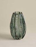 Bright Colour glass vase with rippled surface (British brand)