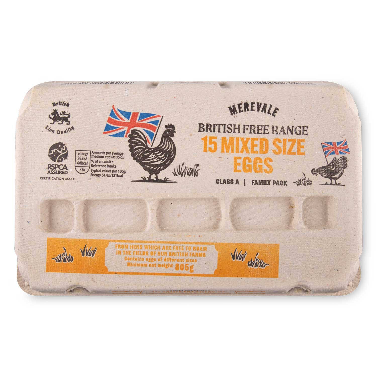 Free range mixed weight eggs 15 pack, imported from the UK