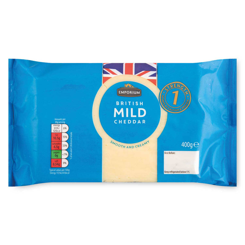 A British mild cheddar cheese, imported from the UK