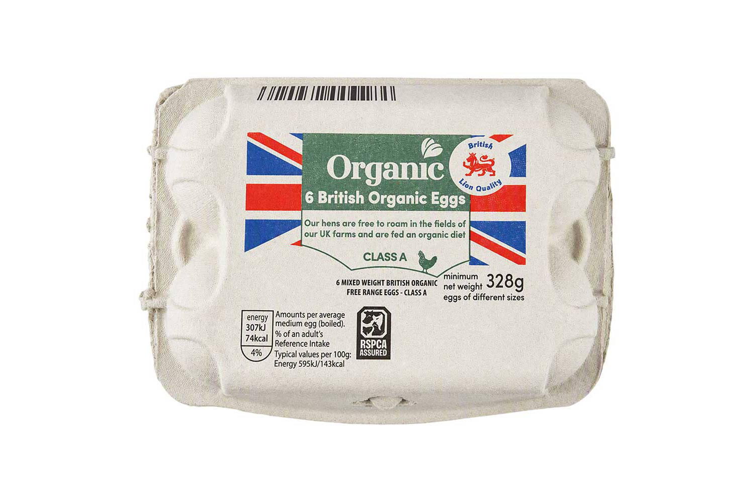 Organic eggs 6 pack RSPCA assured - British product