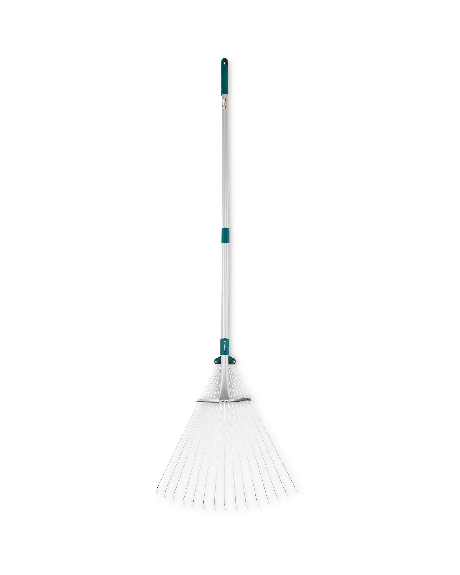Extendable rake and broom with adjustable steel head (British brand)