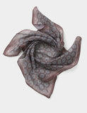 Brown multi print scarf 100% cotton - British product