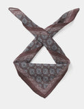 Brown multi print scarf 100% cotton - British product
