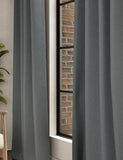 Brushed eyelet thermal blackout curtains with Thermowarmth lining (British brand)