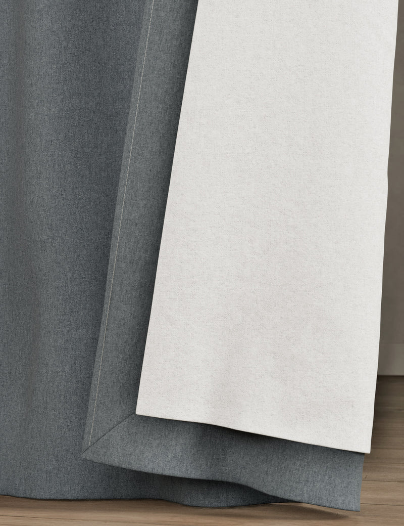 Brushed eyelet thermal blackout curtains with Thermowarmth lining (British brand)