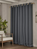 Brushed eyelet thermal blackout curtains with Thermowarmth lining (British brand)