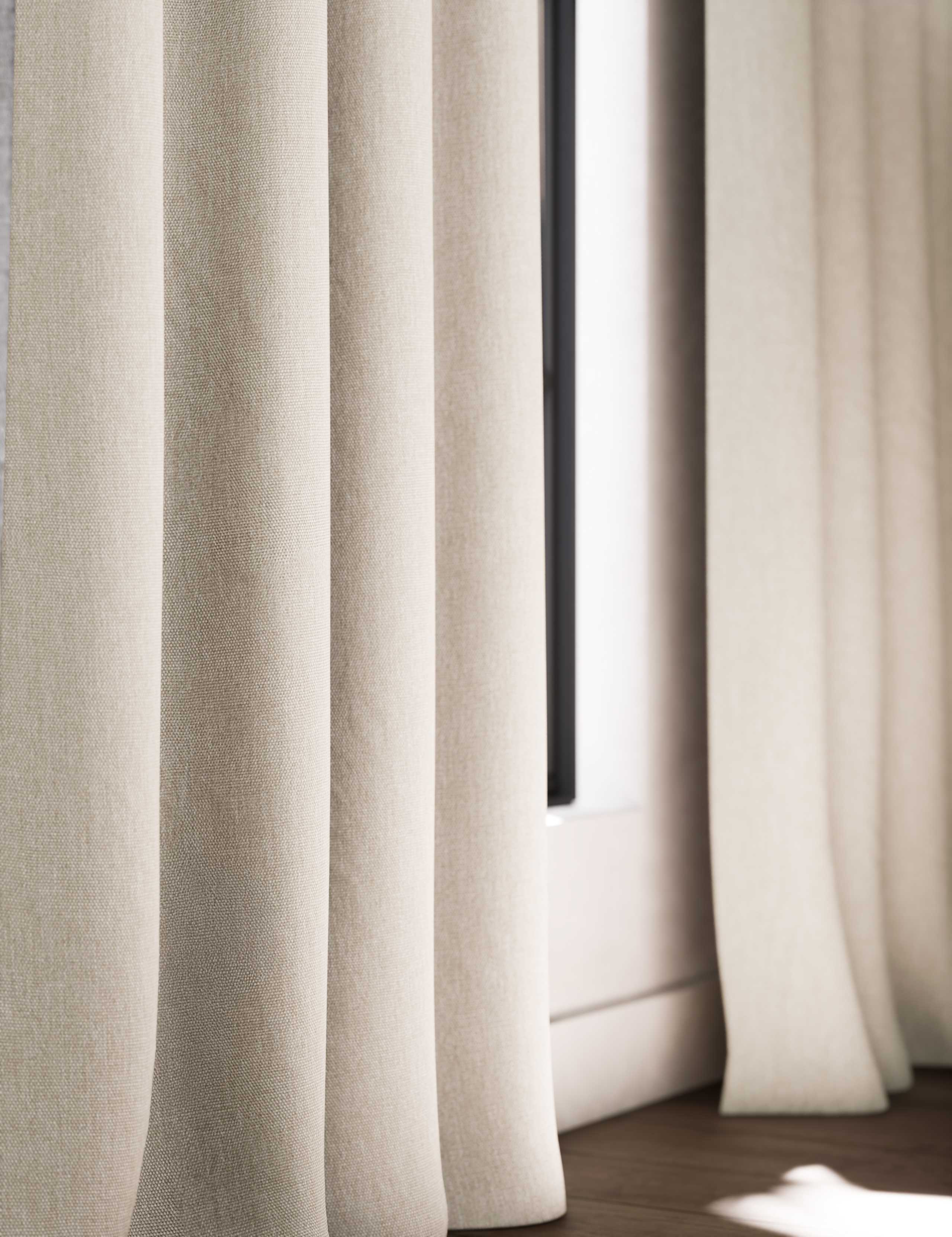 Brushed multiway blackout curtains for privacy, UK version