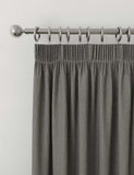 Brushed pencil pleat blackout thermal curtains - British product