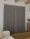 Brushed pencil pleat blackout thermal curtains - British product