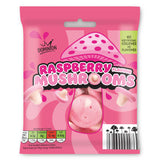 Bubblegum and raspberry mushroom-shaped foam sweets, UK version