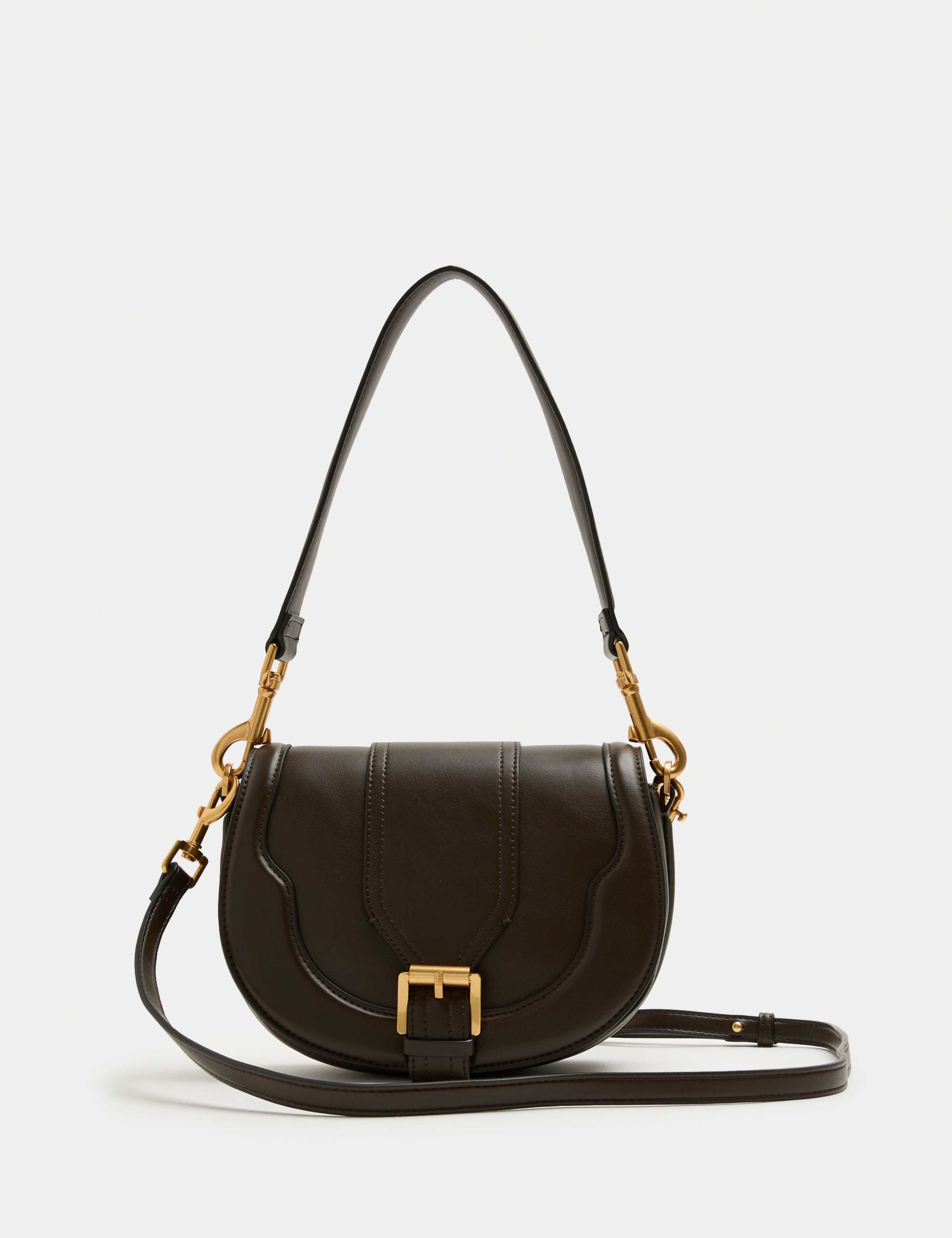 M&S cross body saddle bag with buckle detail, UK version