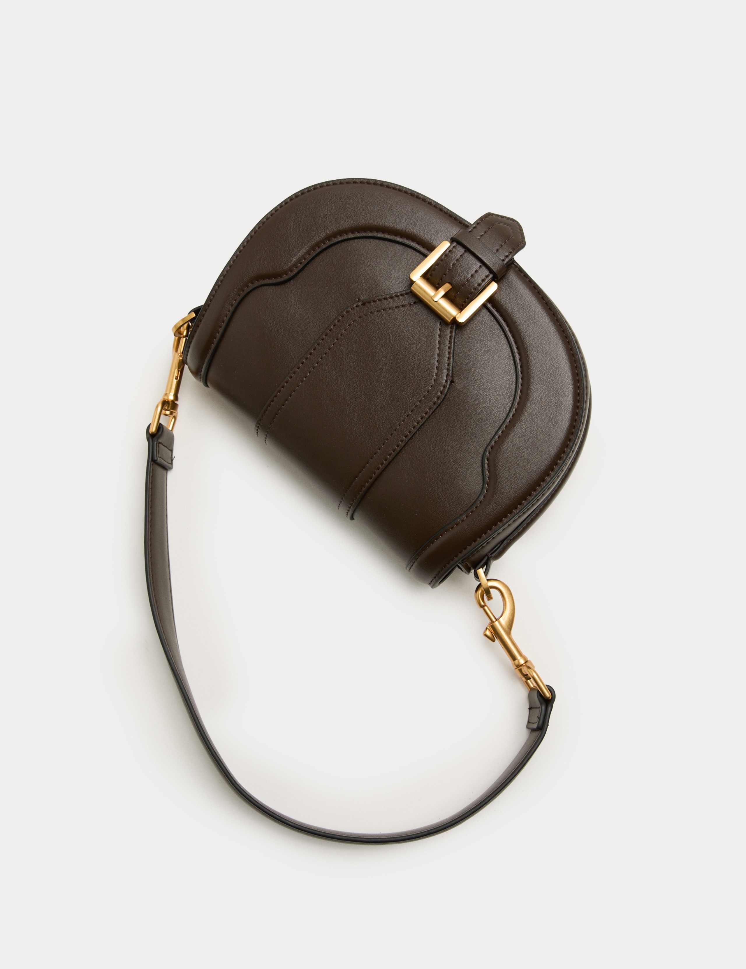 M&S cross body saddle bag with buckle detail, UK version