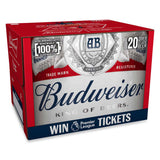 Budweiser lager 20 pack of 20 cans, UK version