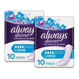 Always Discreet Incontinence Pads Long for Sensitive Bladder x 2 Bundle GOODS ASDA   