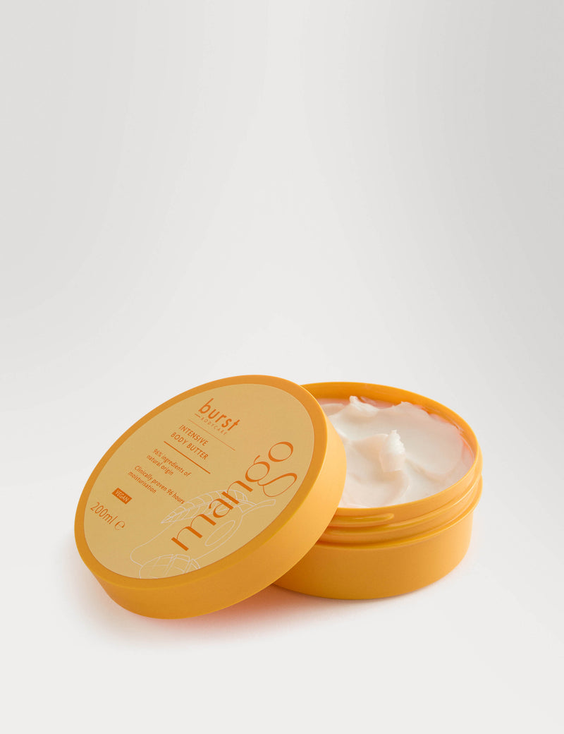 Burst Bodycare mango butter and brush set 200ml - British product
