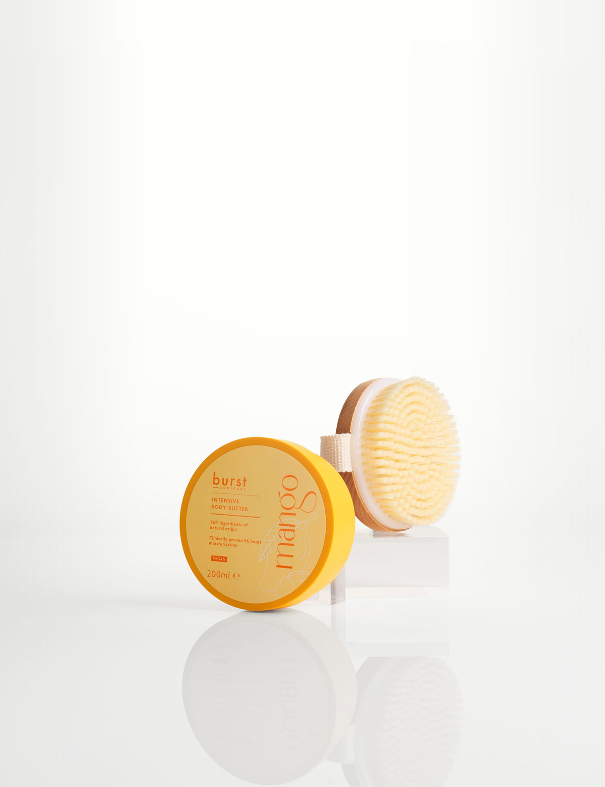 Burst Bodycare mango butter and brush set 200ml - British product
