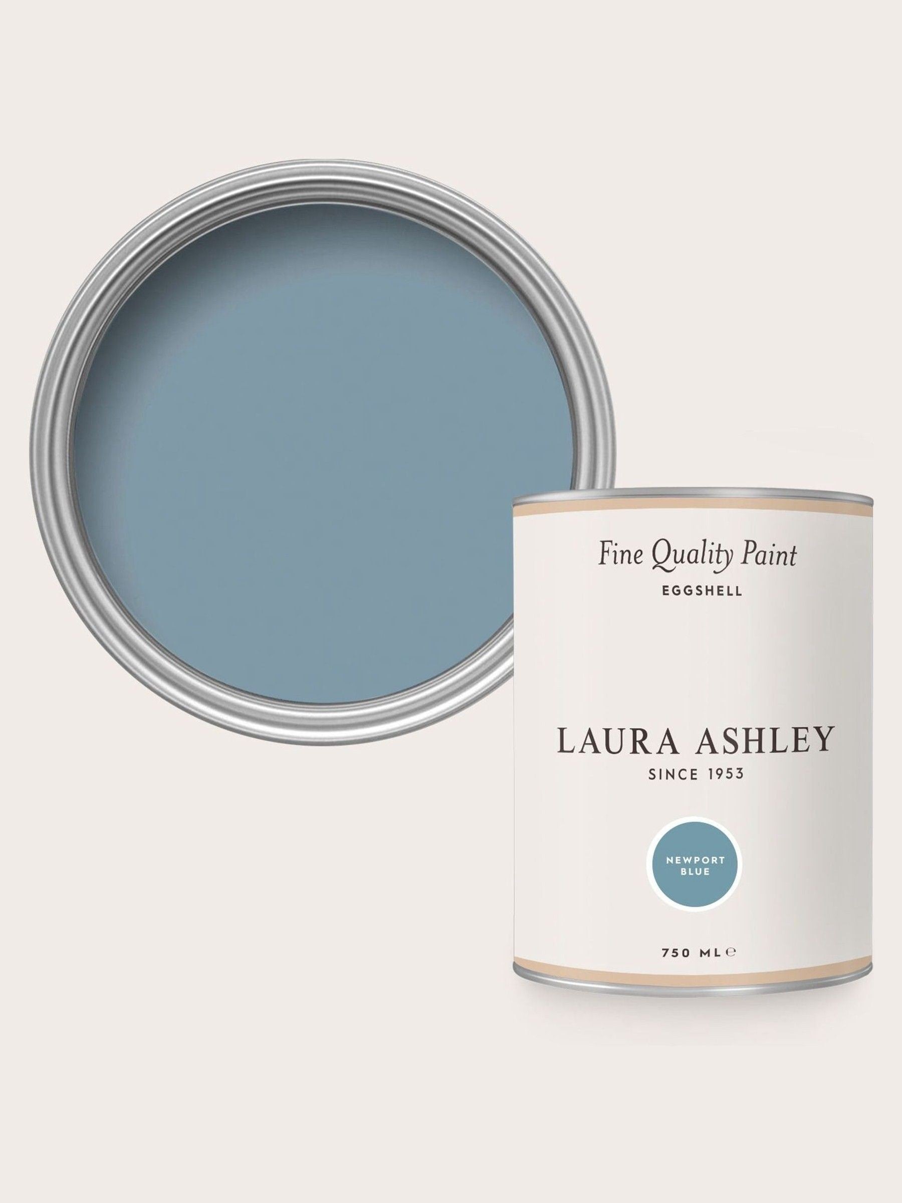 Laura Ashley eggshell paint Newport Blue 750ml - British product
