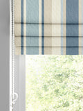 Laura Ashley blue awning stripe Roman blind, imported from the UK
