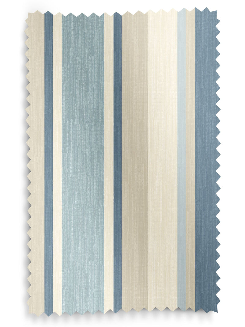 Laura Ashley blue awning stripe Roman blind, imported from the UK