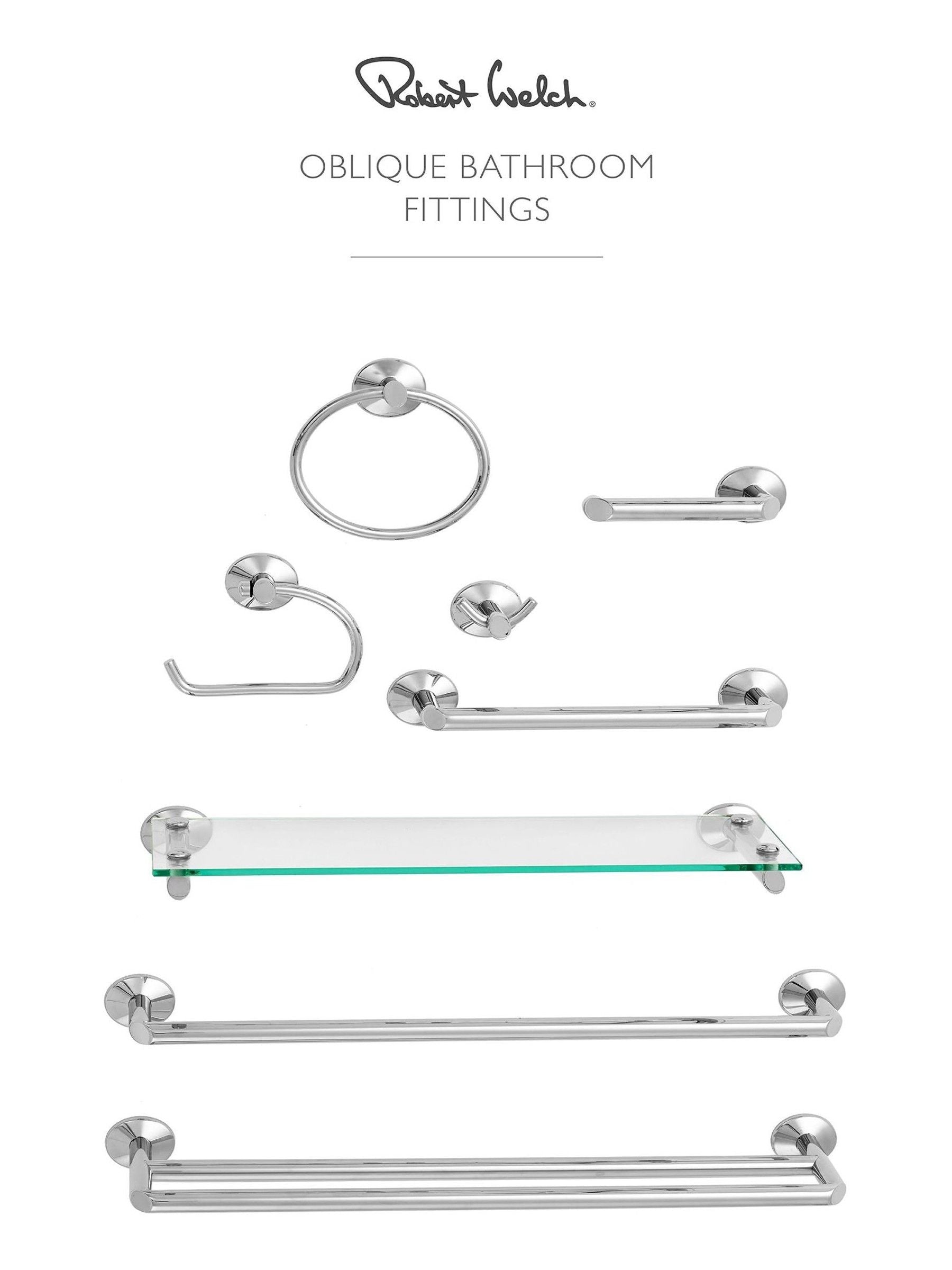 Robert Welch Oblique double robe hook stainless steel - British product