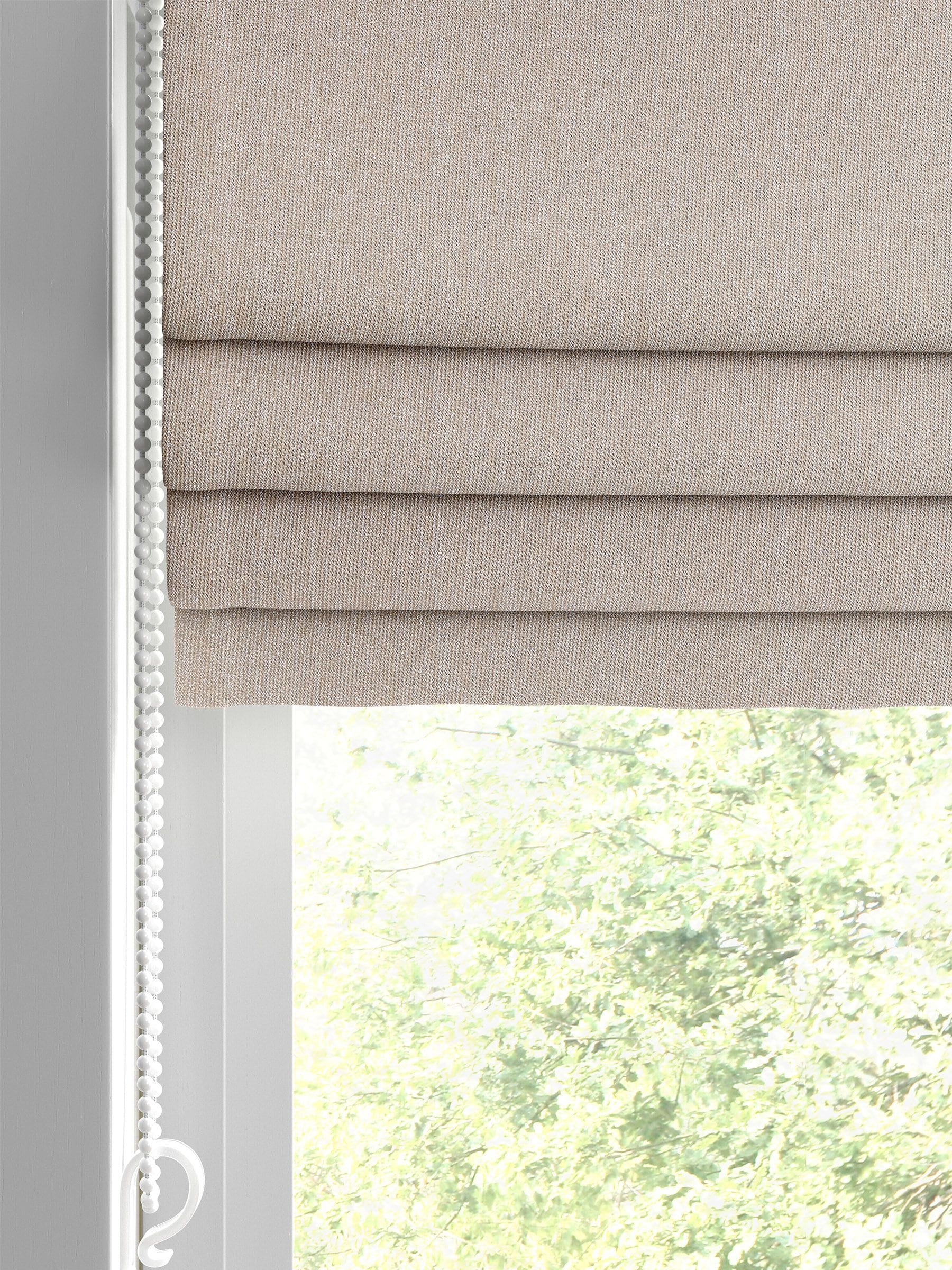 Natural glittery made to measure Roman blind - British product