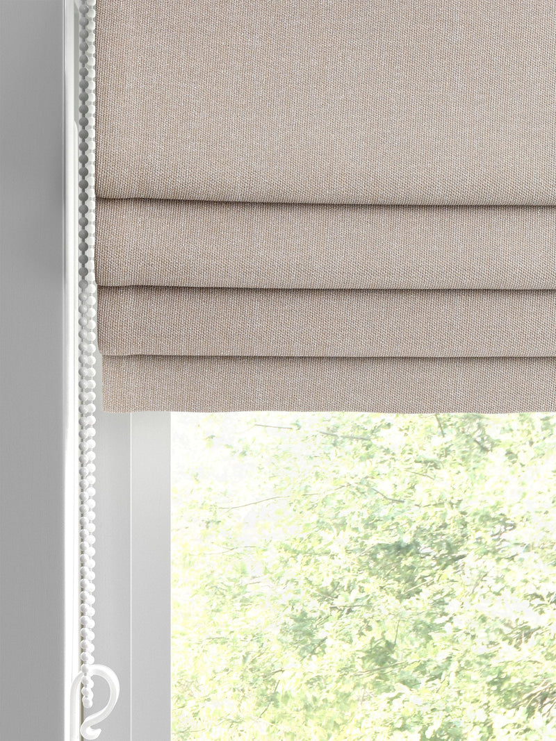 Natural glittery made to measure Roman blind - British product