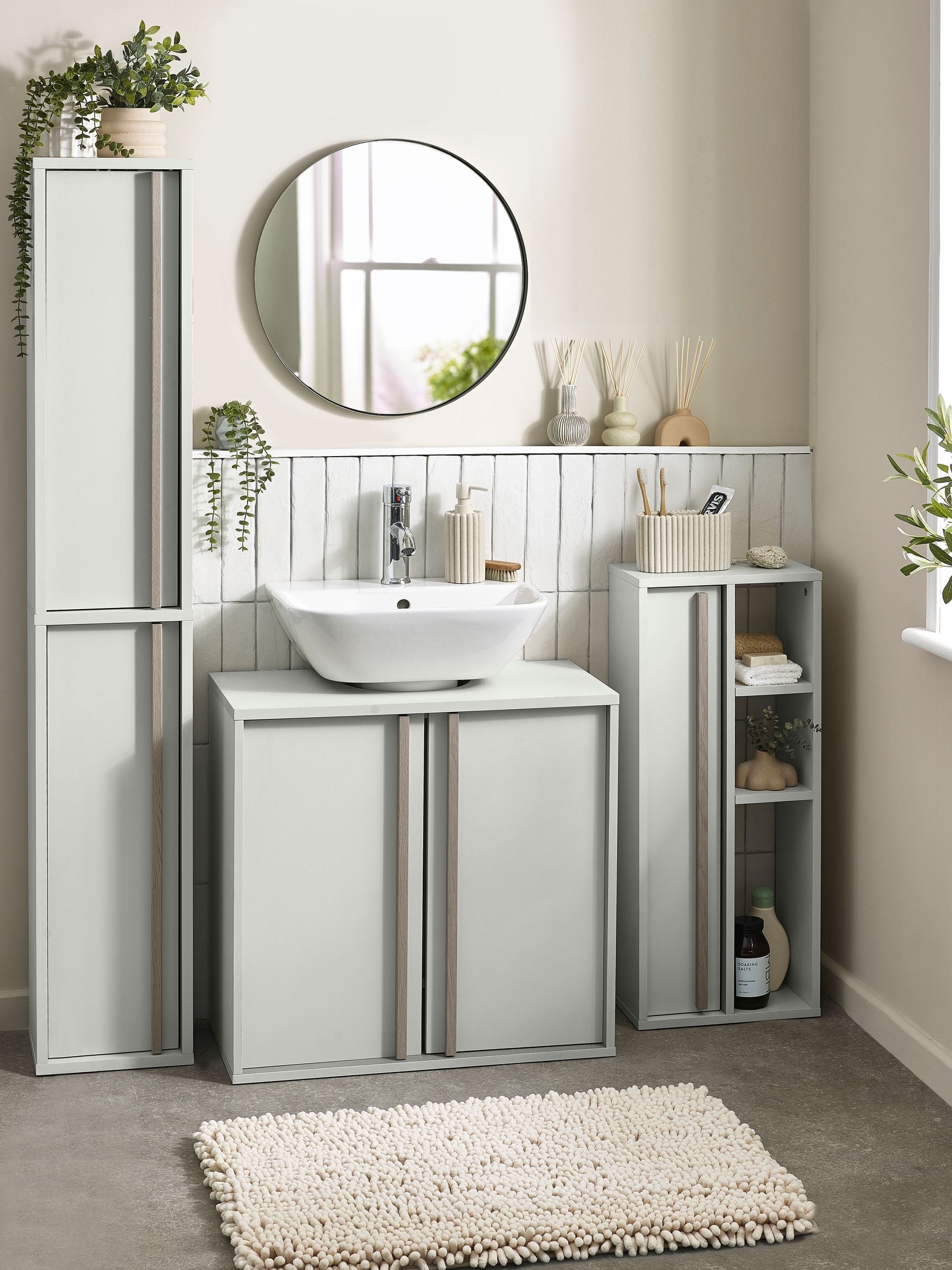 Toilettenbürste mit Naturrippen, heller Haferflockenduft, importiert aus Großbritannien
