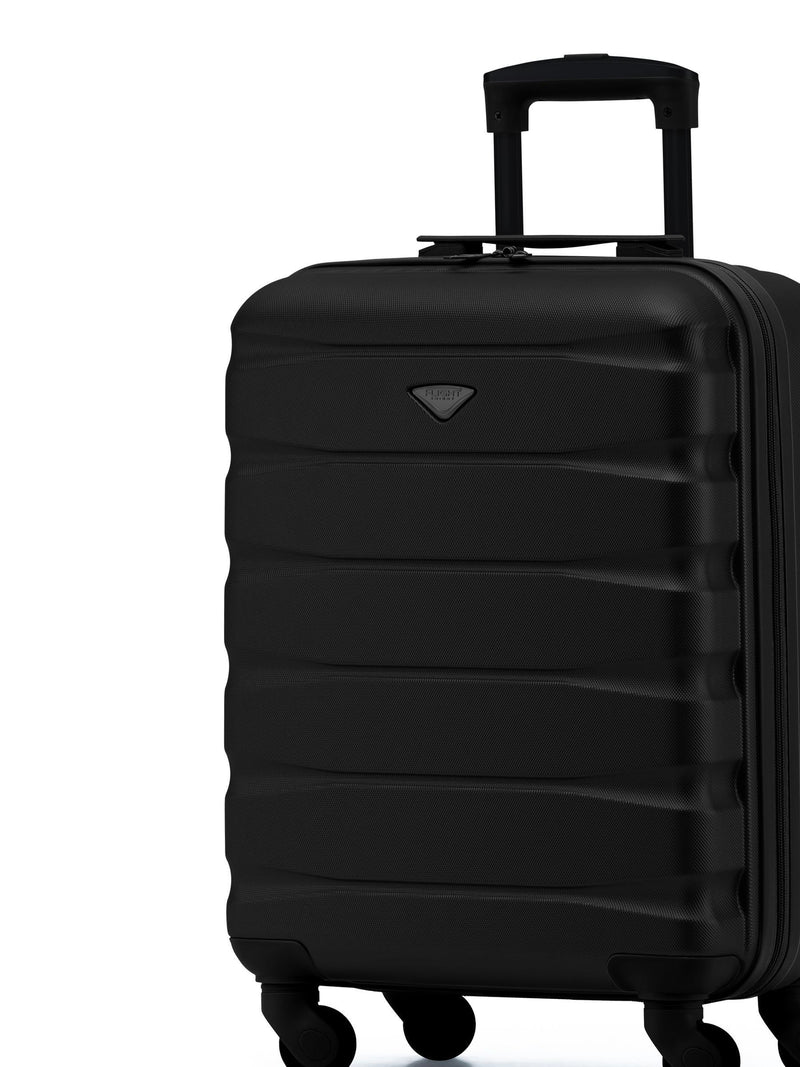 Flight Knight Blackout 55x40x20cm Ryanair Priority 4 Wheel ABS Hard Case Cabin Carry On Hand Luggage