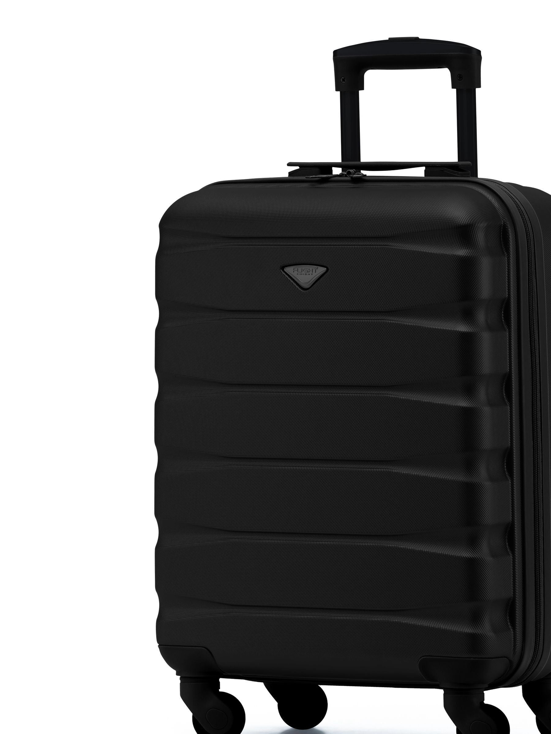 Flight Knight Blackout 55x40x20cm Ryanair Priority 4 Wheel ABS Hard Case Cabin Carry On Hand Luggage