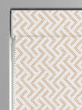 Natural Amble roman blind with gold geometric design - British product