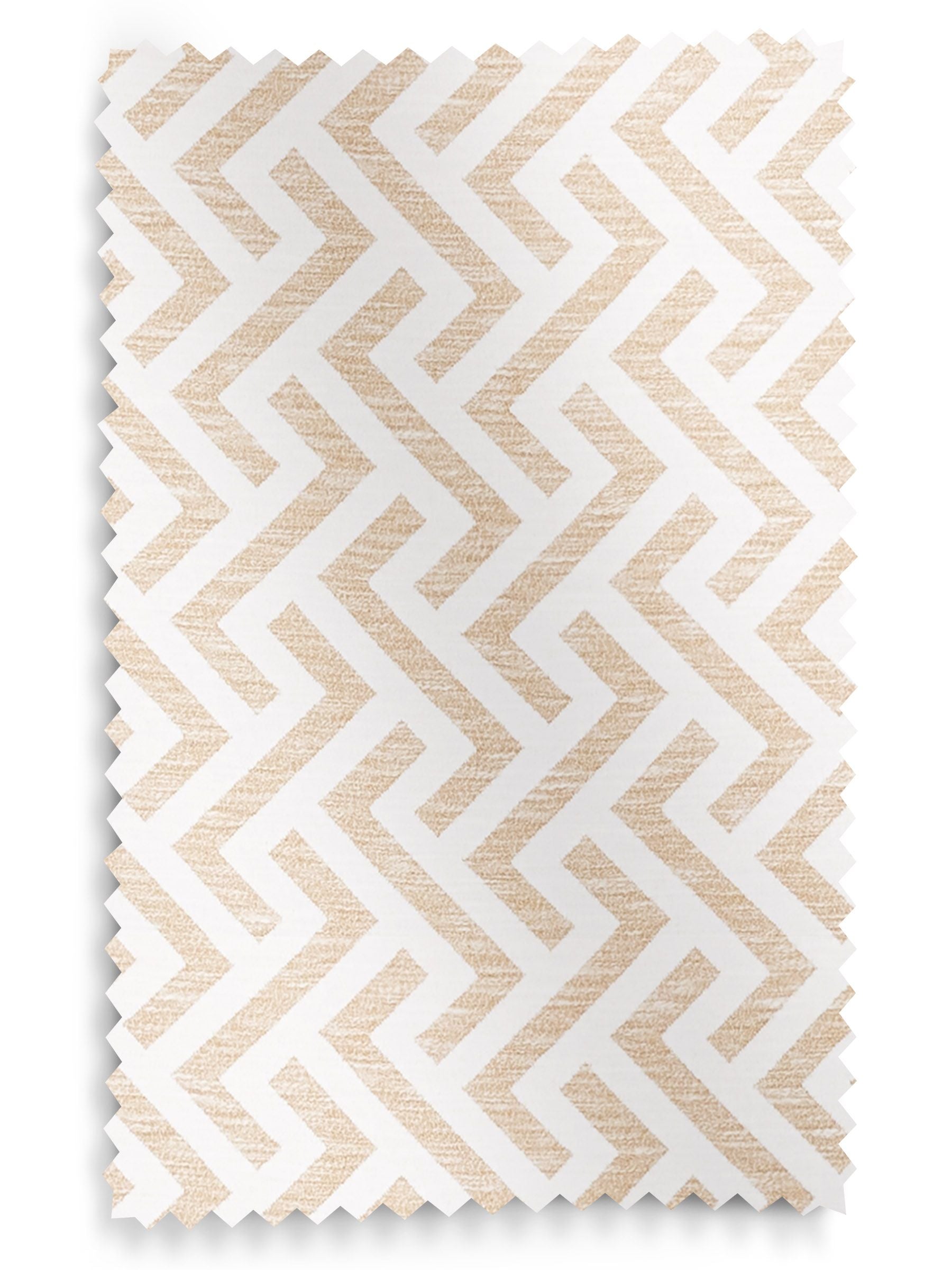 Natural Amble roman blind with gold geometric design - British product