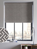 Grey Amble geometric made-to-measure Roman blind, UK version