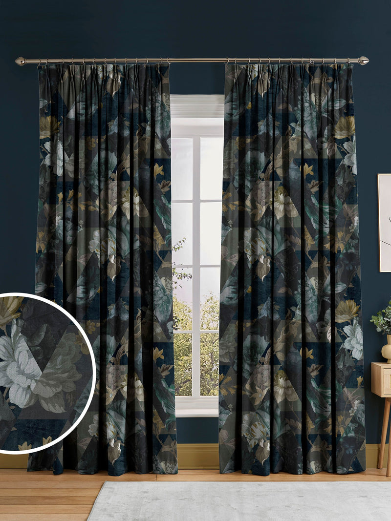 Graham & Brown Timepiece curtains Midnight Purple made to measure, UK version