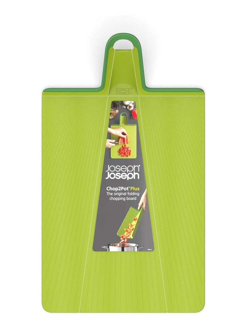 Tabla de cortar plegable Joseph Joseph Green Chop2Pot Plus, versión para Reino Unido