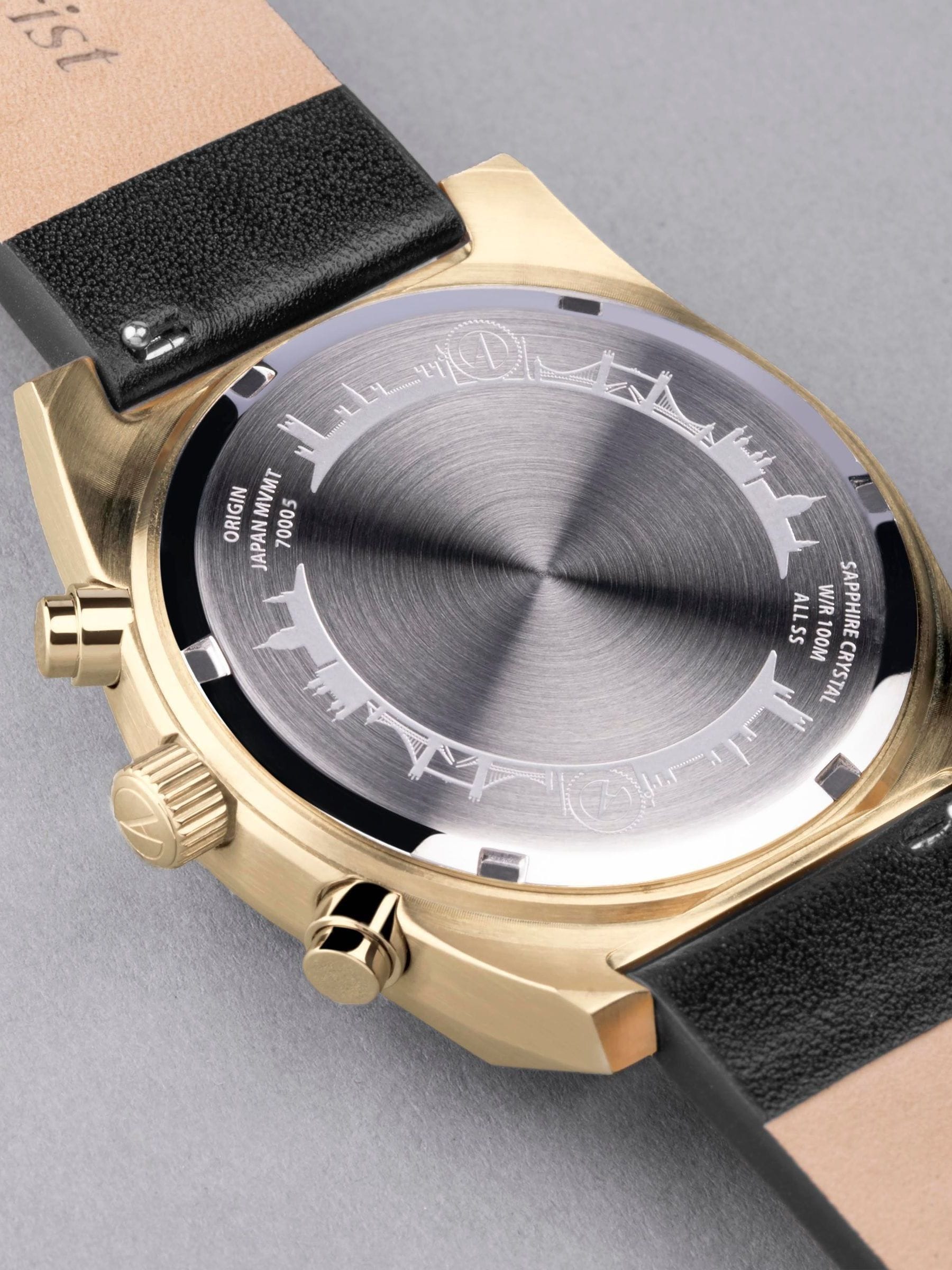Accurist Black Origin Leather Strap Chronograph Watch - British product