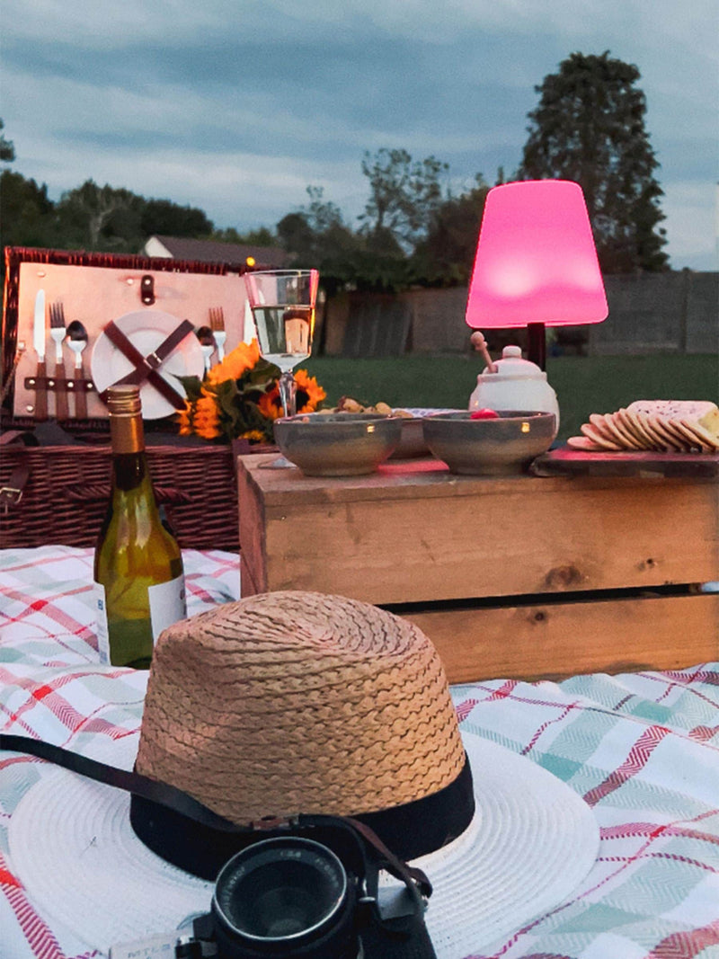 SolarCentre White Shimmer Table Light garden lighting, imported from the UK