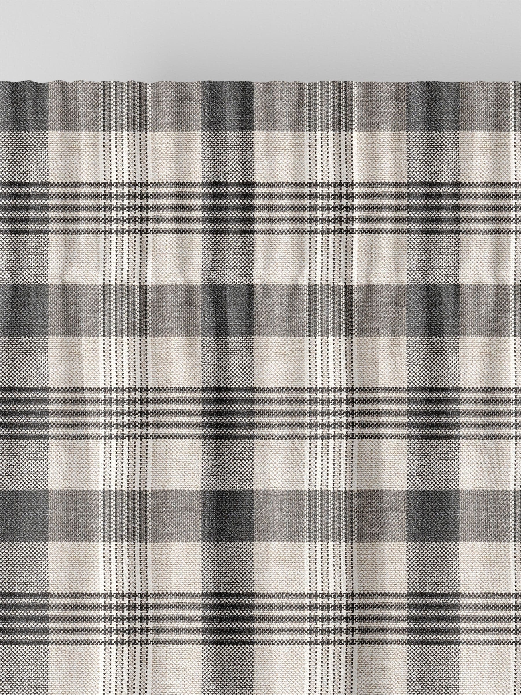 Cleveland check black made to measure curtains, UK version