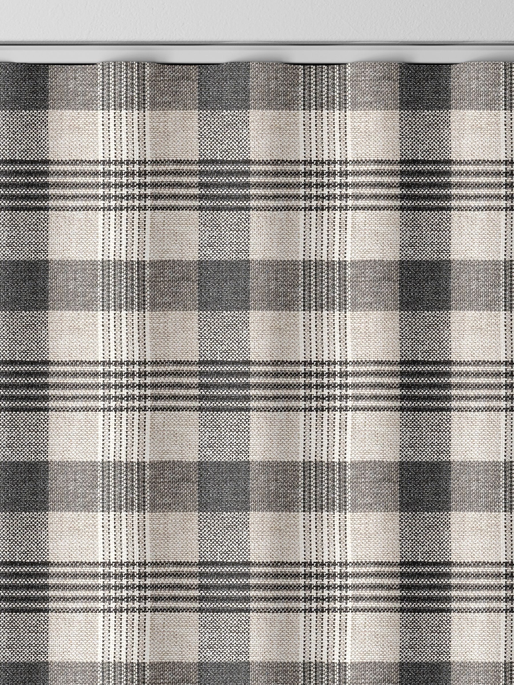 Cleveland check black made to measure curtains, UK version
